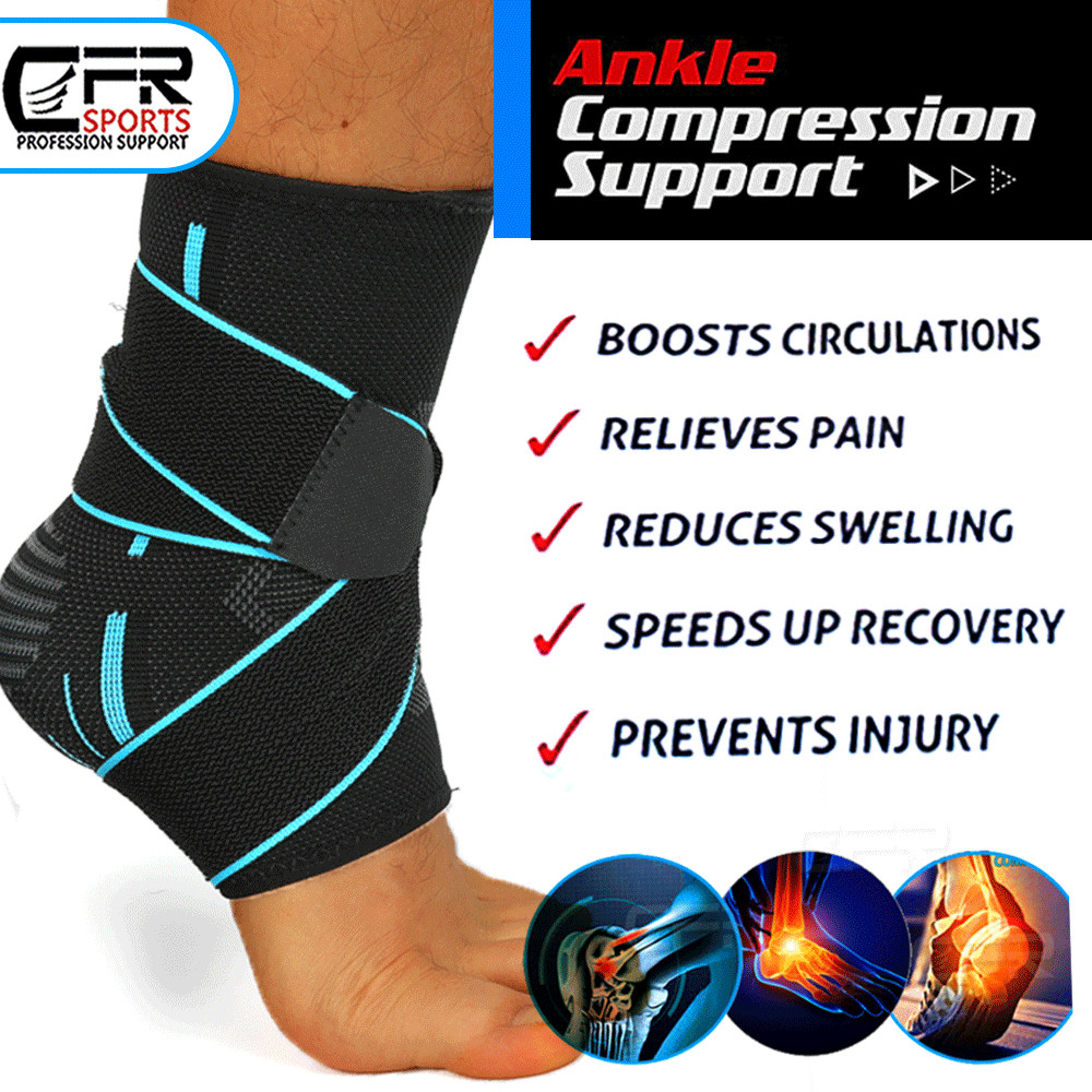 Ankle Support Compression Foot Brace Strap Achilles Tendon Plantar Pain Wrap Gym