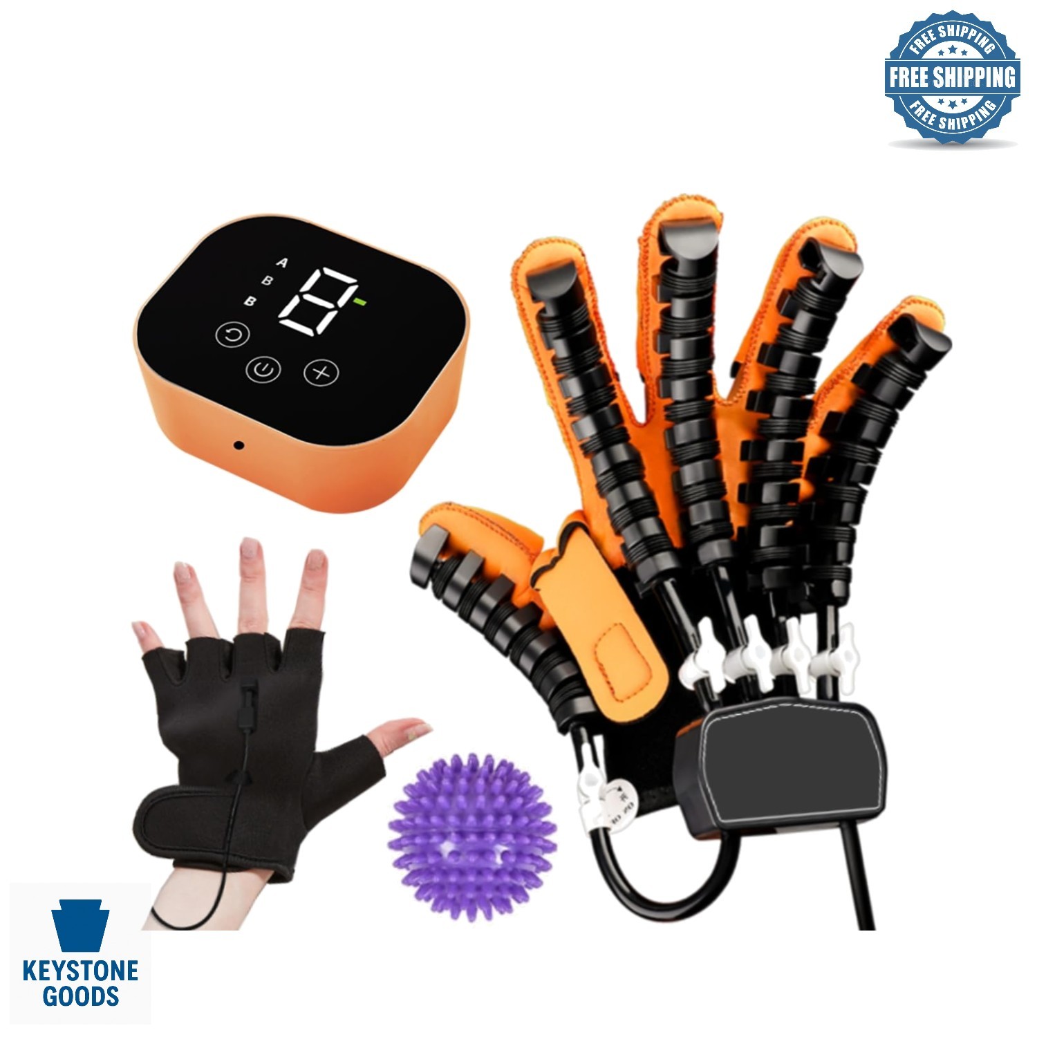 Adjustable Stroke Rehabilitation Glove for Hand Therapy—Enhances Mobility & S…