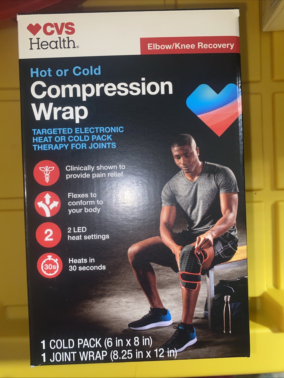 CVS Health Hot or Cold Compression Wrap w Targeted Electronic Heat or Cold Pack