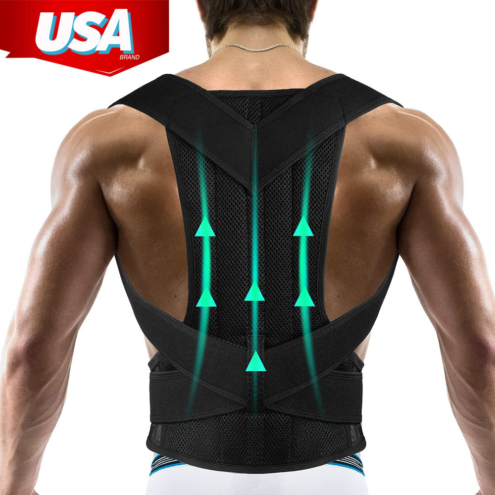 Fully Back Support Brace Scoliosis Posture Corrector Lumbar Shoulder Band Belt