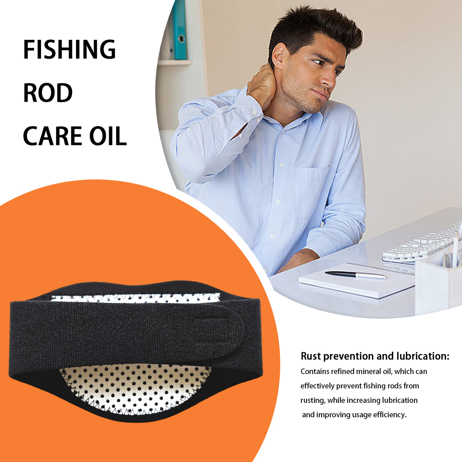 Self Heating Magnetic Neck Support Brace Collar Pain Relief Heat Pad