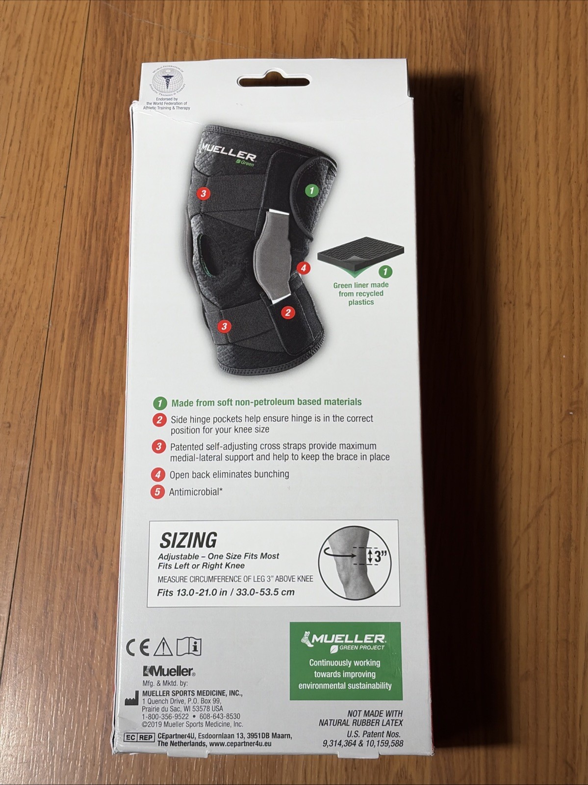 Mueller Sports Medicine Self Adjusting Hinged Knee Brace – One Size
