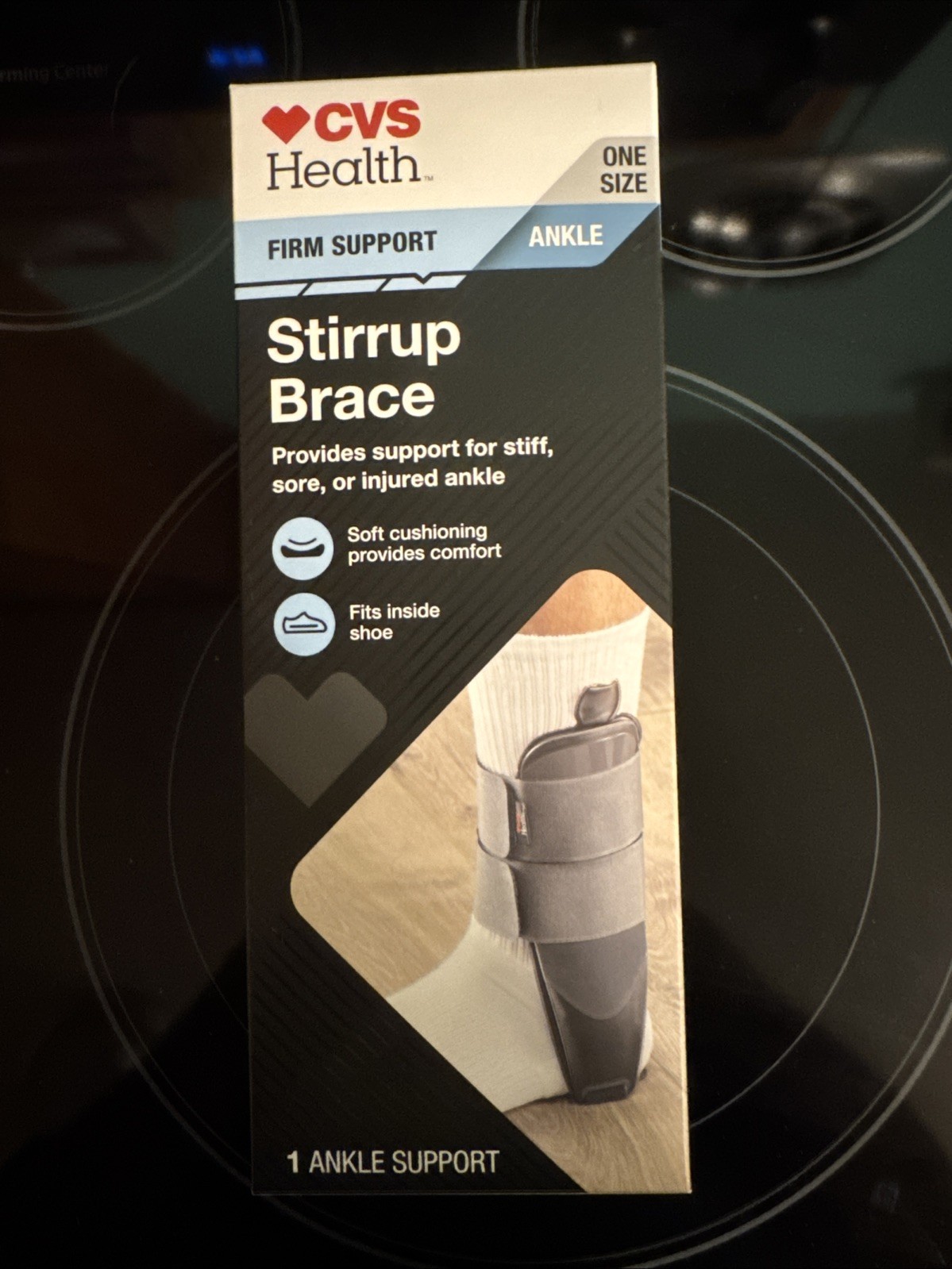 CVS Health Stirrup Ankle Brace, Firm Support – One Size – Box Damage