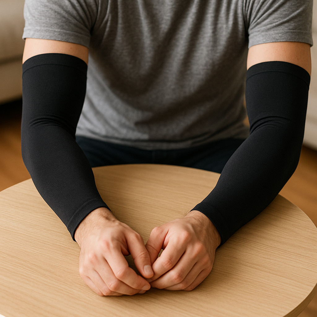 ChangeNow Copper Compression Arm Sleeves Black L