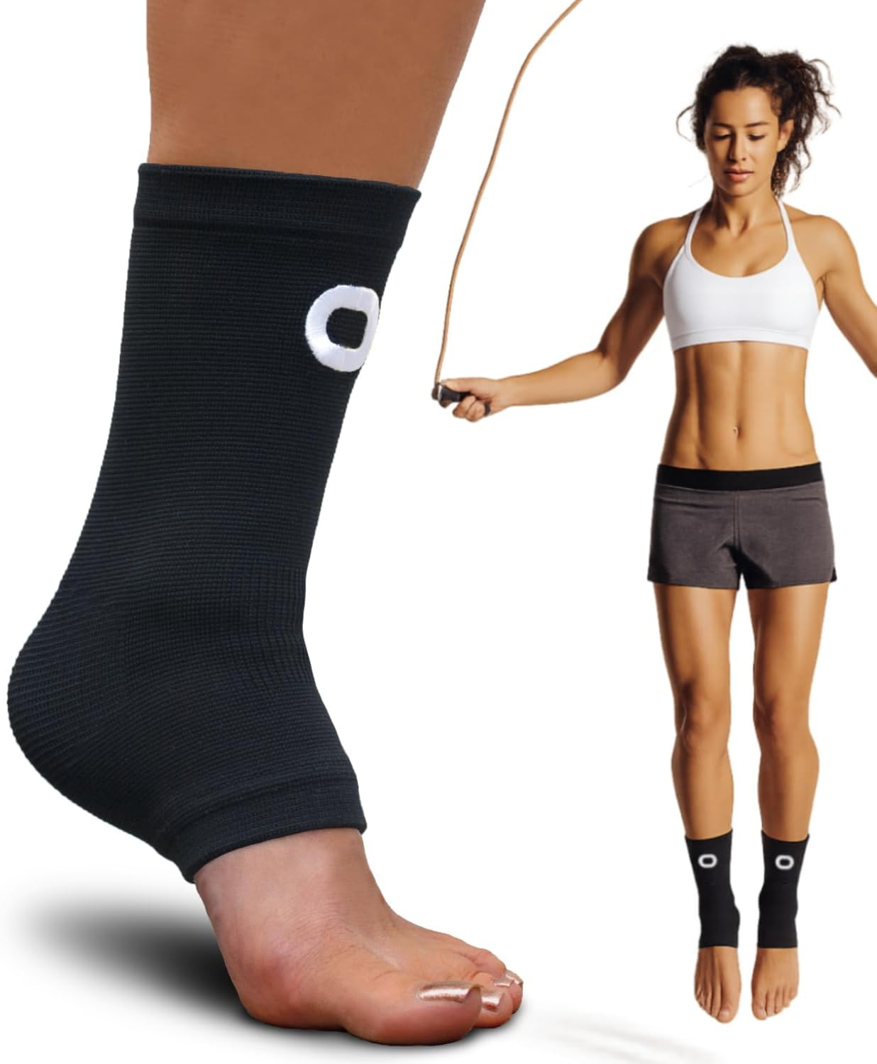 Ankle Compression Sleeve for Women & Men (Pair) – Ankle Brace for Sprain, Swelli