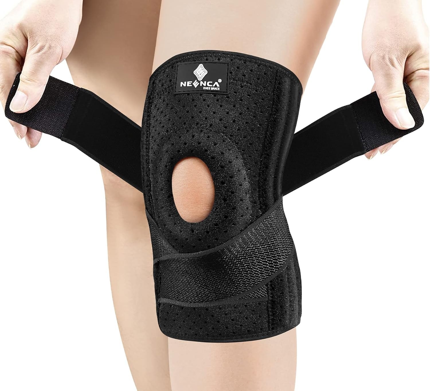 Comfortable Knee Wrap with Side Spring Stabilizers
