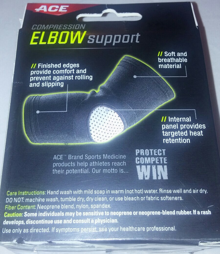 Sports Uniform Compression Elbow Support Black S/M