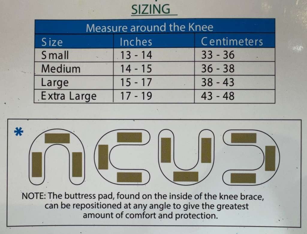 ALEX Neoprene Hinged Knee Brace w/ Adjustable Butress Pad X-Small (12-13″