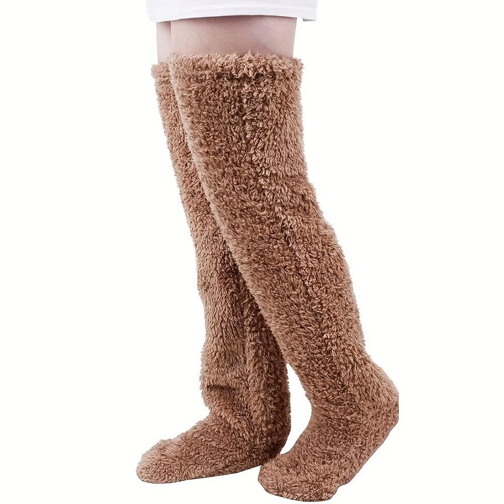 Winter Warm Women Slippers Shoes Thick Home Floor Socks Non Slip Fuzzy Socks]