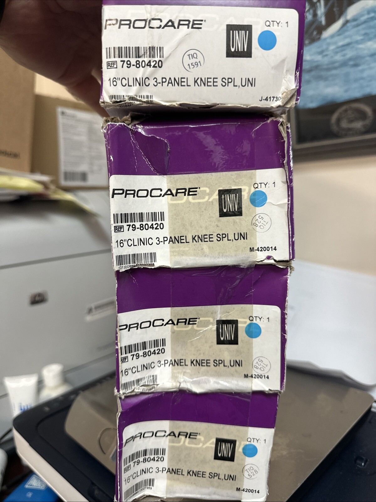 PROCARE 79-80420 3 Panel 16” Universal Knee Splint Immobilizer LEFT/RIGHT Leg.