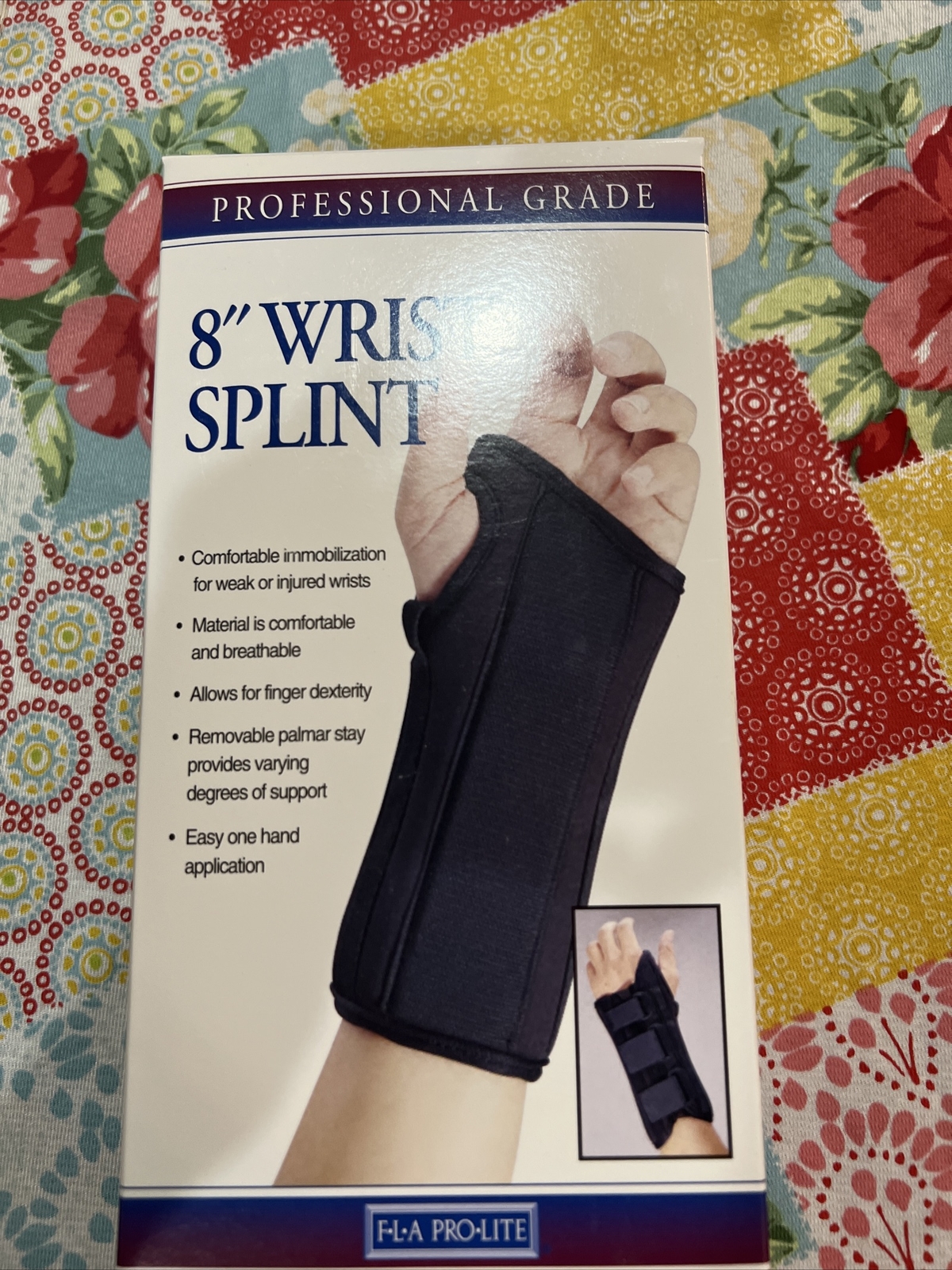 WRIST SPLINT – FLA ORTHOPEDICS PRO-LITE PROFESSIONAL GRADE 8″ – LARGE LEFT