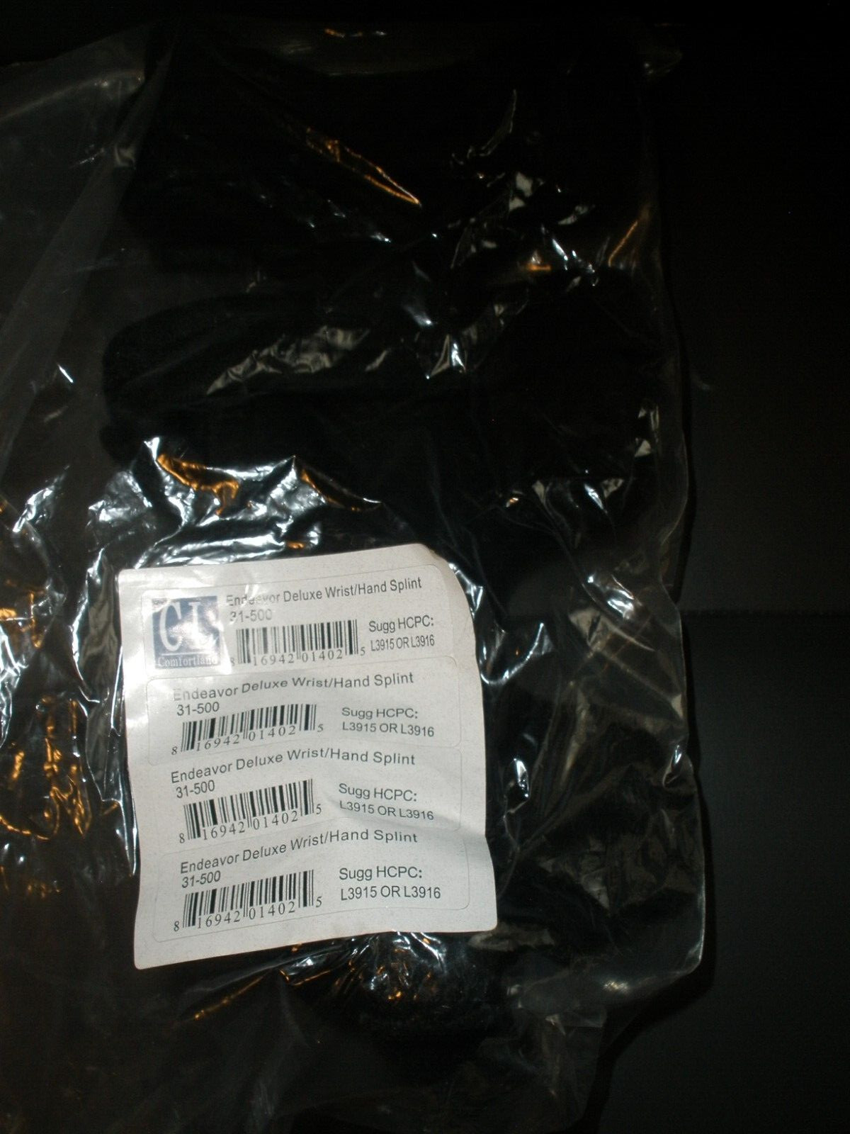 NEW Endeavor Deluxe Wrist/Hand Splint 31-500 (SU151)