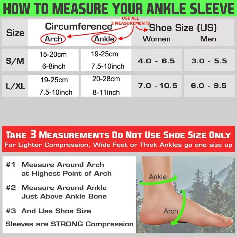 1Pair Sports Ankle Support Brace Compression Sleeve Plantar Fasciitis Sock for A
