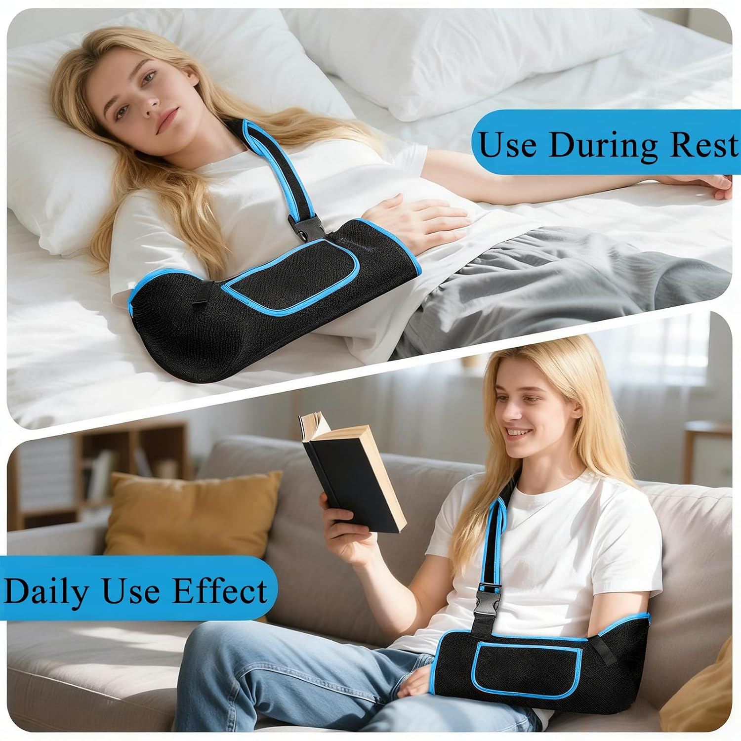 Medical Sling with Adjustable Shoulder Strap Breathable Arm Sling Shoulder Im…