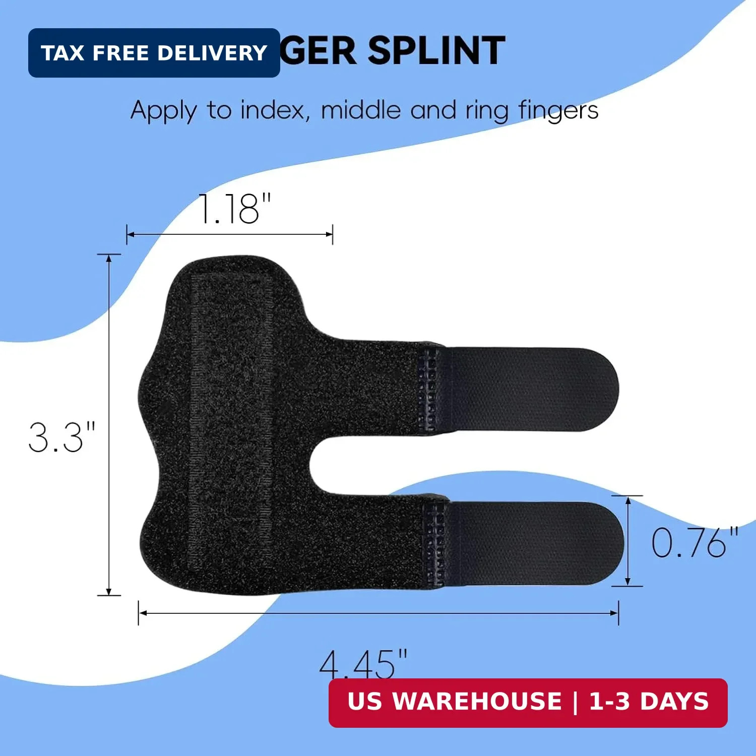 2 Pack Finger Splint, Universal Trigger Finger Brace for Broken/Arthritis Pain a