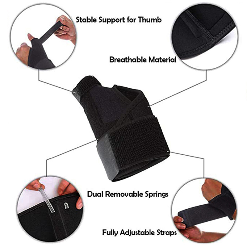 Wrist Brace Support Thumb Spring Hand Compression Sleeves Carpal Tunnel Sport