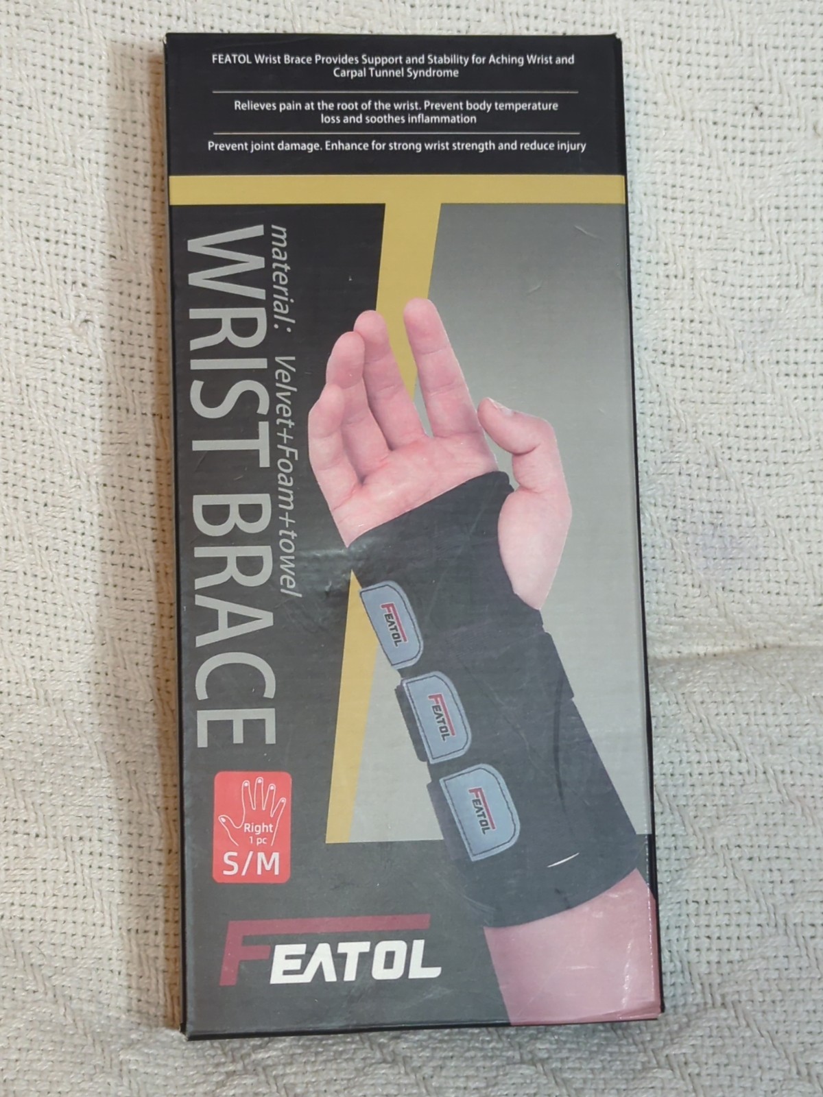 Featol Wrist Brace S/M Right Wrist Stability, Aching Wrist and Carpal Tunnel