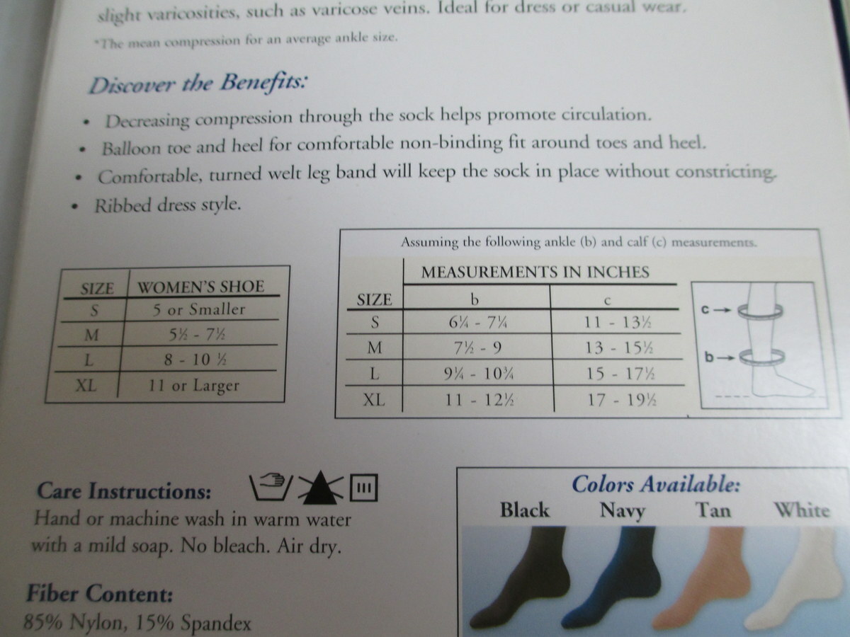 Activa sheer therapy Women’s Dress Socks 15-20 mmHg med 1 pair tan 1 pair white