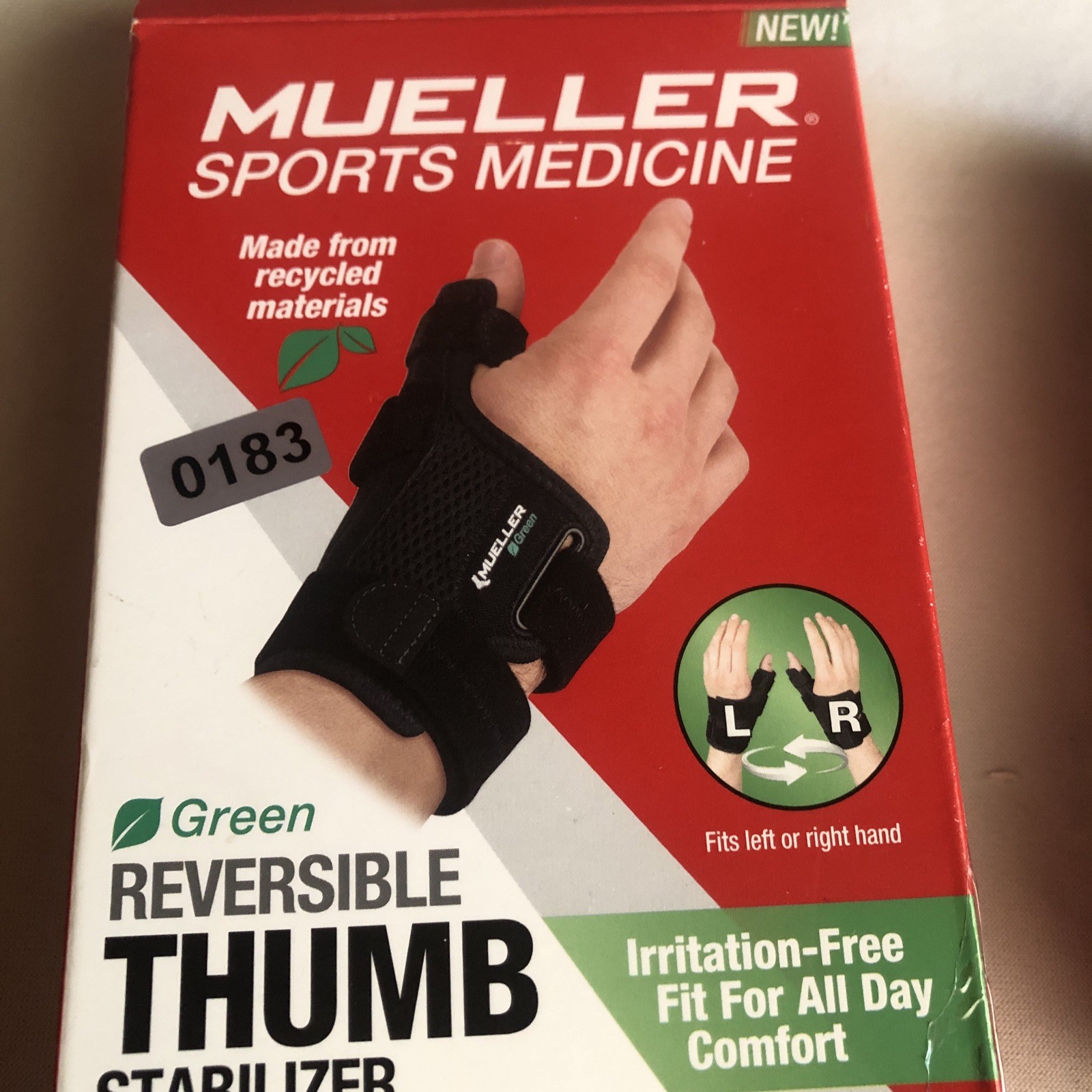 MUELLER Sports Medicine REVERSIBLE THUMB STABILIZER Black