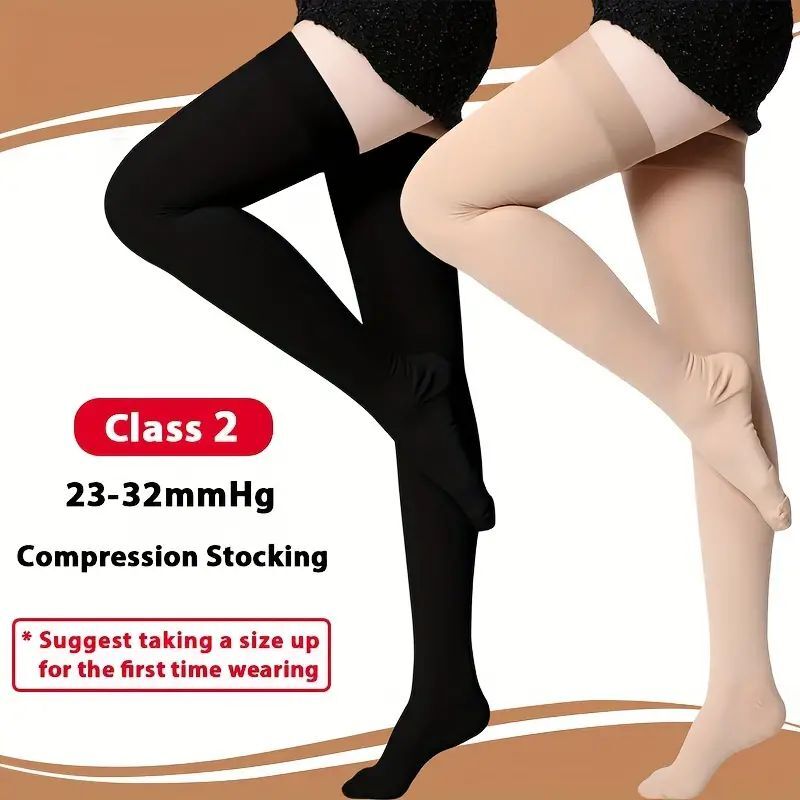 30-40 mmHg Medical Compression Stockings Thigh High Surgical Socks Varicose Pain