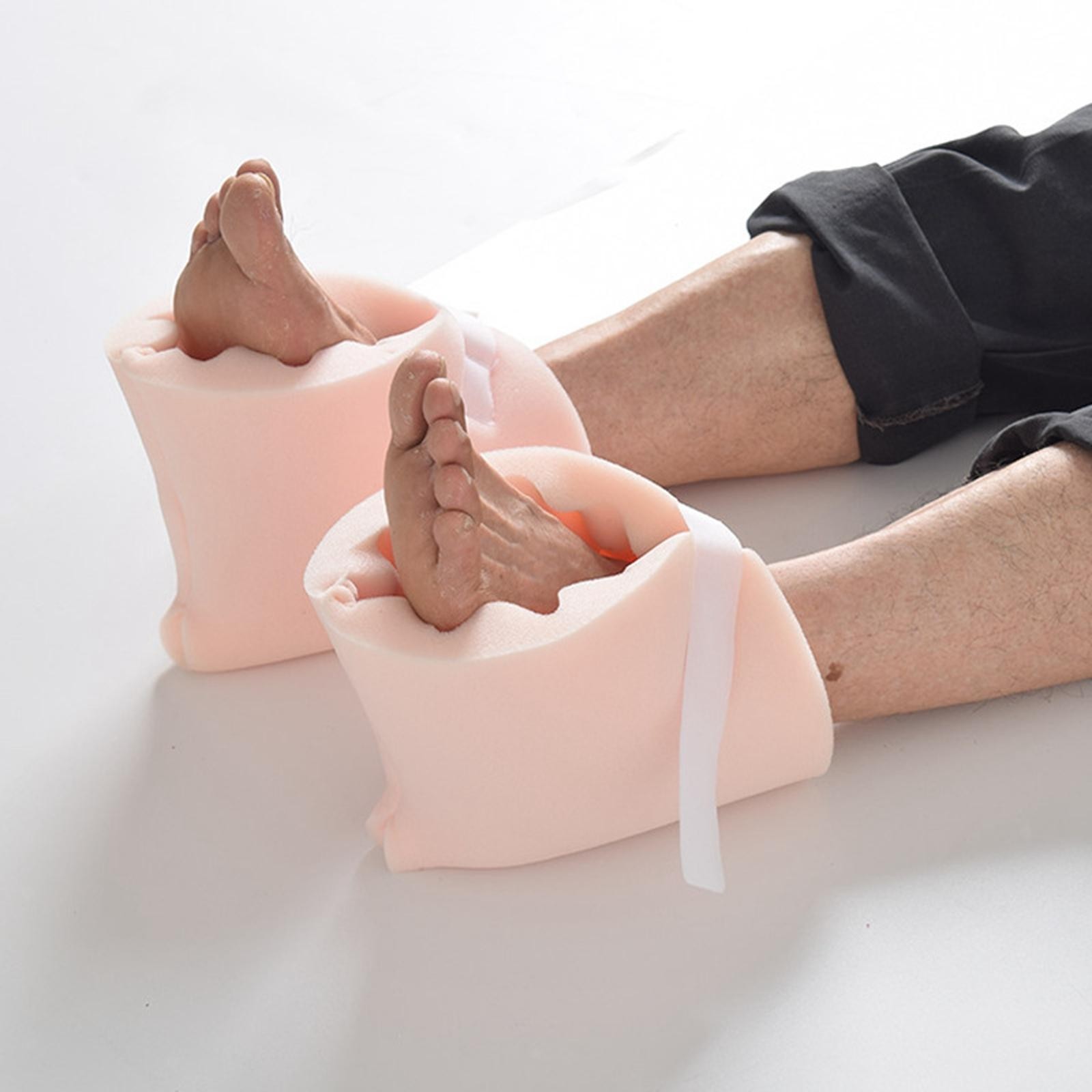2Pcs Heel Protector Cushion Sponge Filled Breathable Washable for Injuries