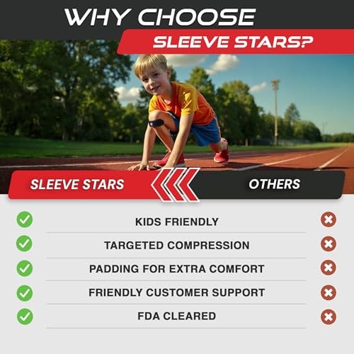 Sleeve Stars Swedish Brand Patellar Tendon Support Strap for Women Kids 1 Black