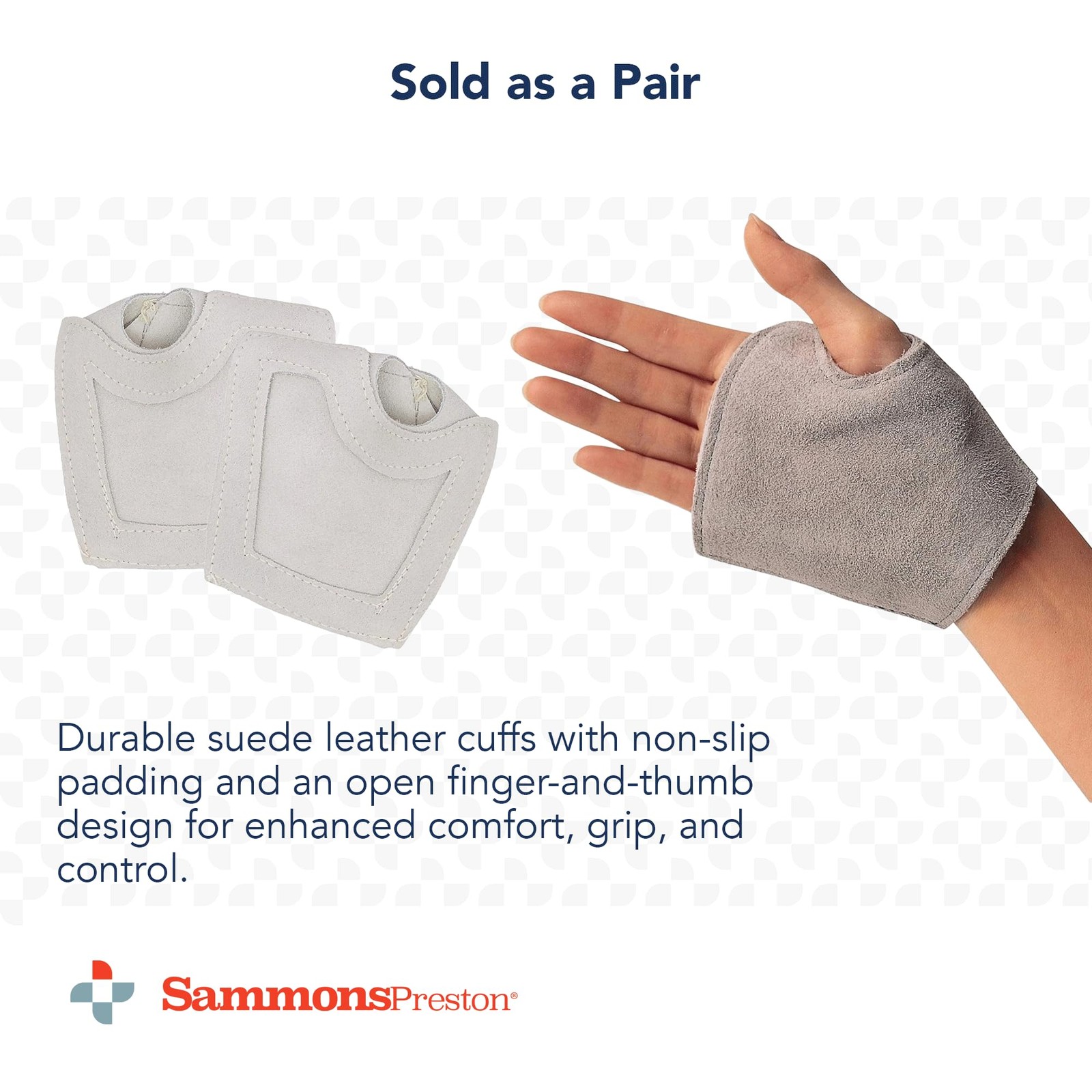 Wheelchair Pushing Cuffs, Fingerless Suede Gloves, Adjustable Lightweight Pus…
