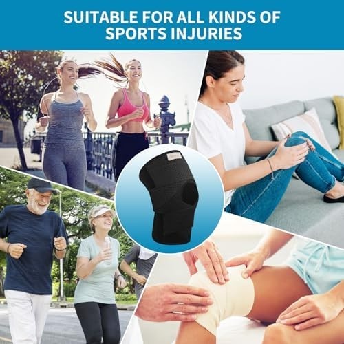 Adjustable Knee Brace with Side Stabilizers Support for ACL MCL Meniscus Pain