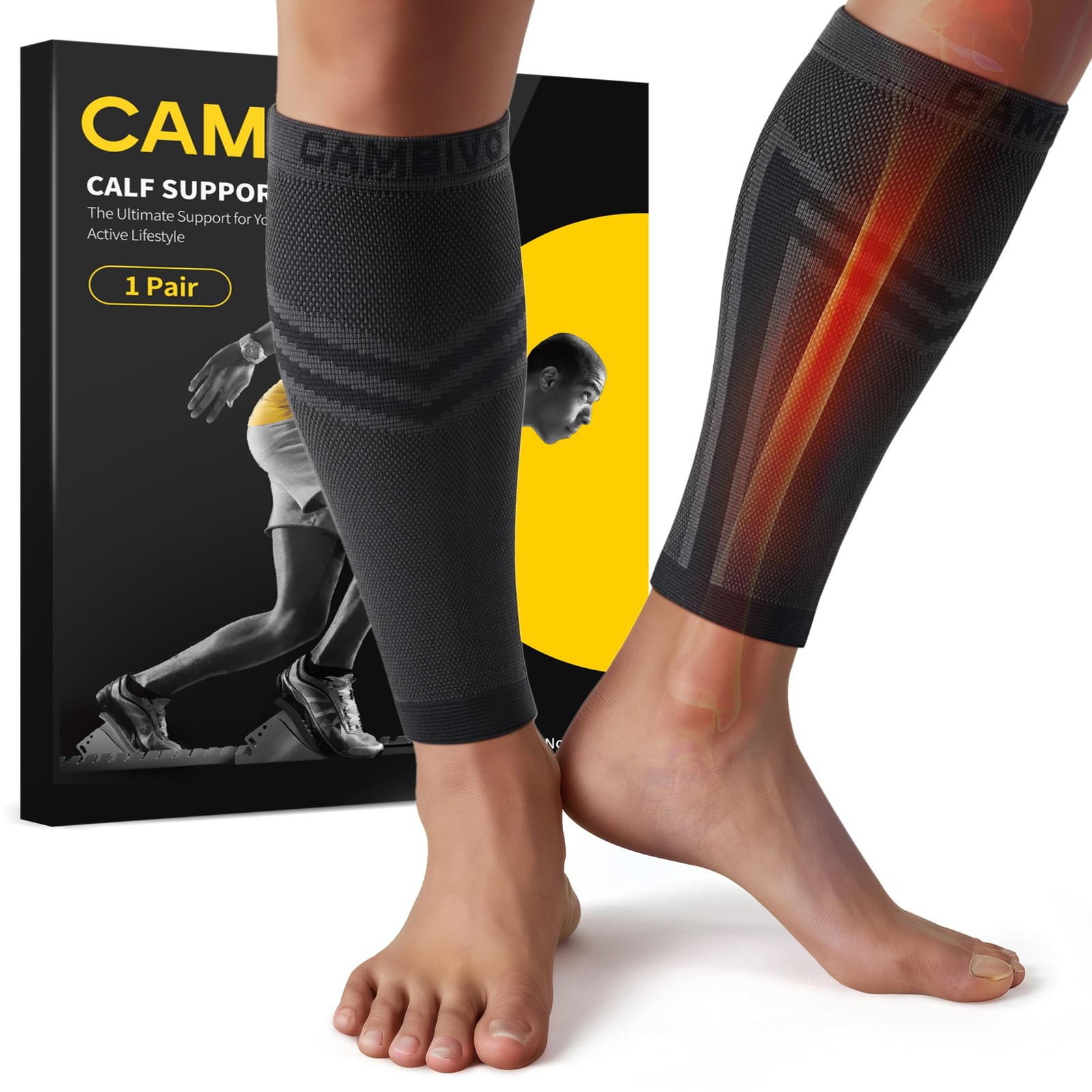 Calf Compression Sleeve Men & – Shin Splint Brace for Legs Pain , Varicose Ve…