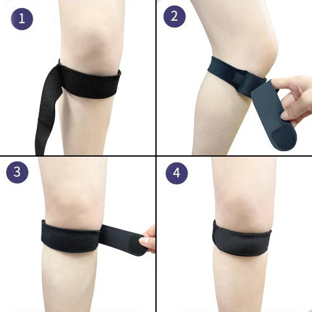 1Piece Adjustable Knee Support Bands Patella Tendon Strap for Men and Women
