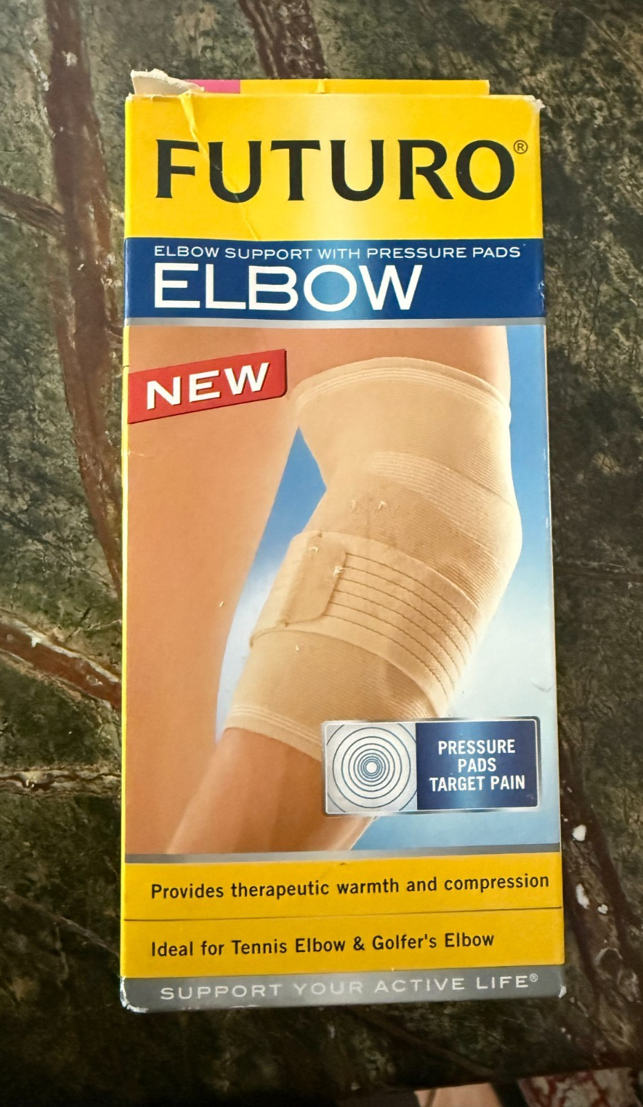Futuro Elbow Moderate Comfort Support Pressure Pads /Beige /Large ~ New