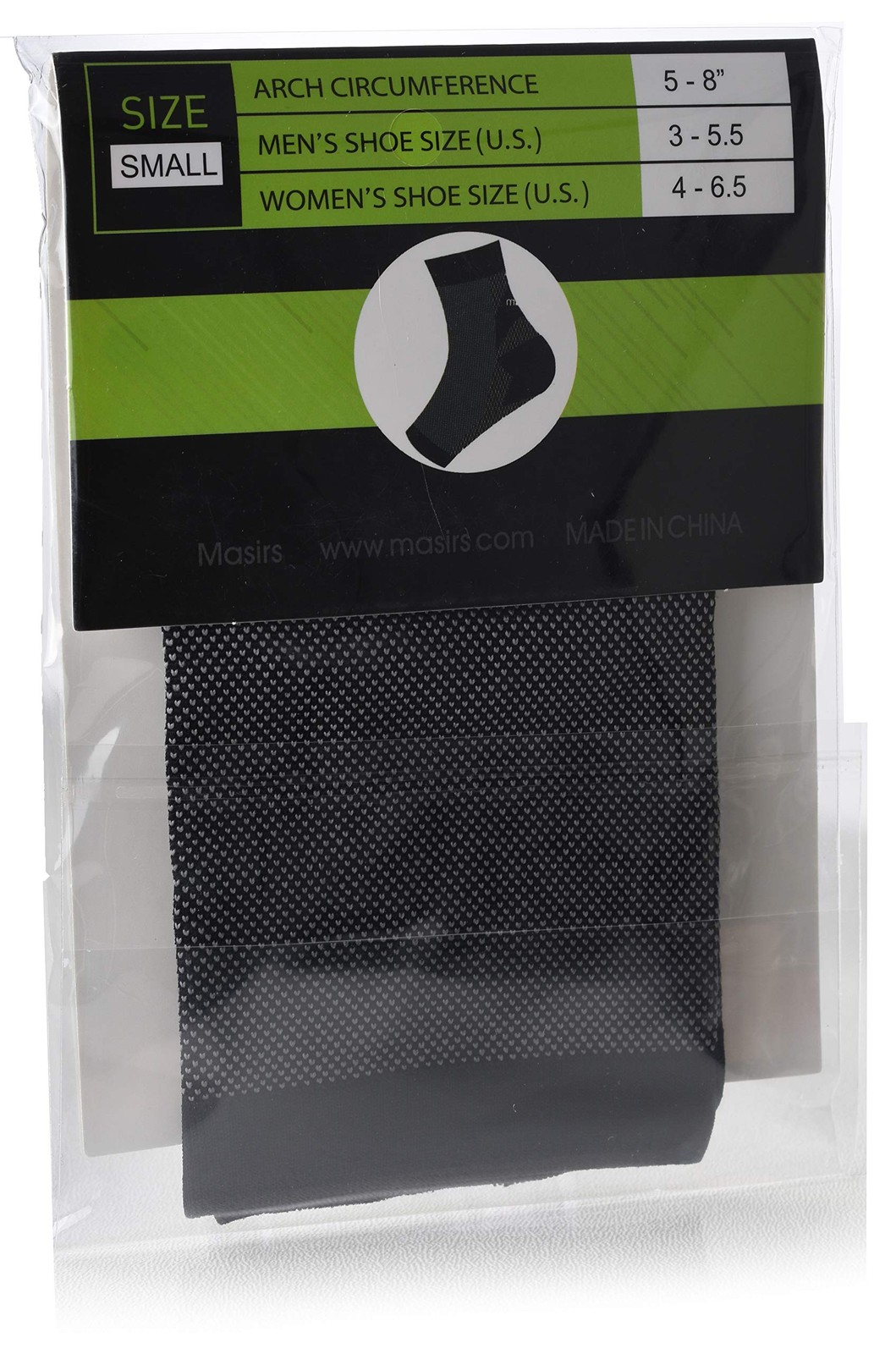 Masirs Ankle Compression Socks – A Toeless foot Sleeve, Splint Small, Grey