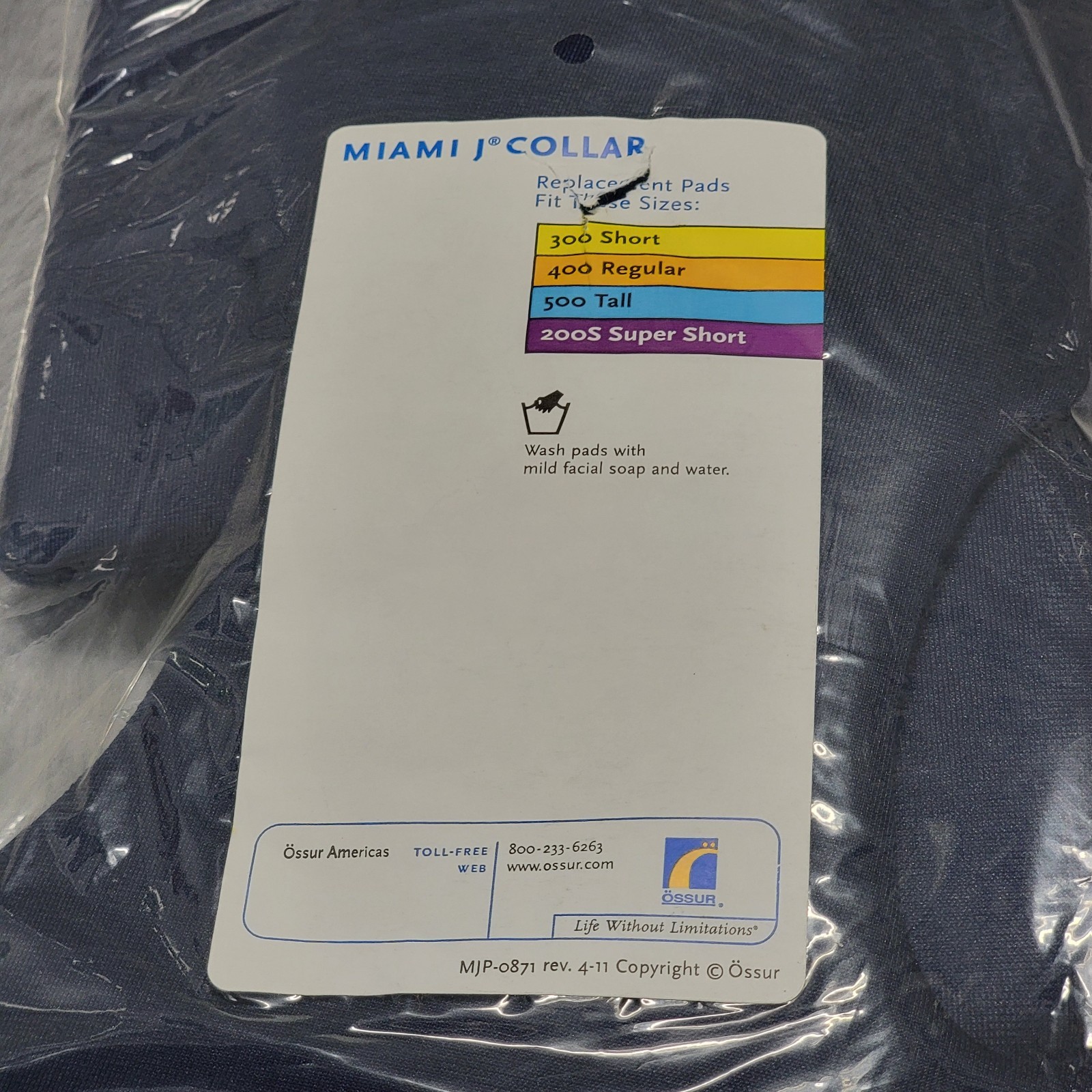Ossur MJP-100 Miami J Collar Adult Standard Universal Replacement Pad Set