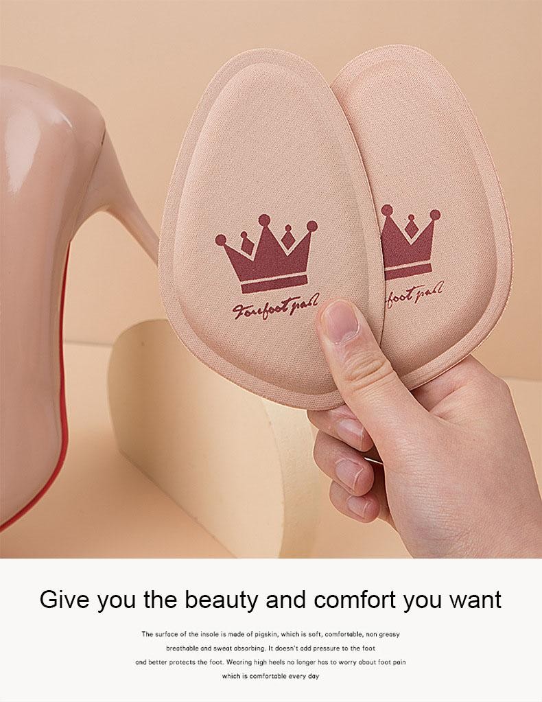 6PCS Forefoot Pads Women Pain Relief Insoles Non Slip Breathable Shoe Inserts