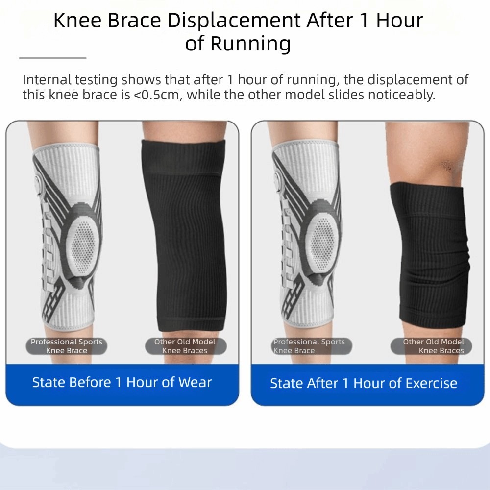 Knee Brace Knee Compression Sleeve Professional Sports Silicone Knee Support