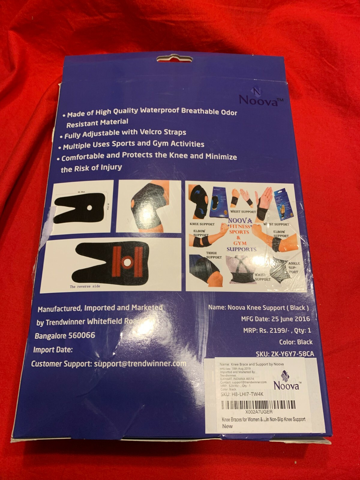 Noova Patella Knee Brace with Side Stabilizers