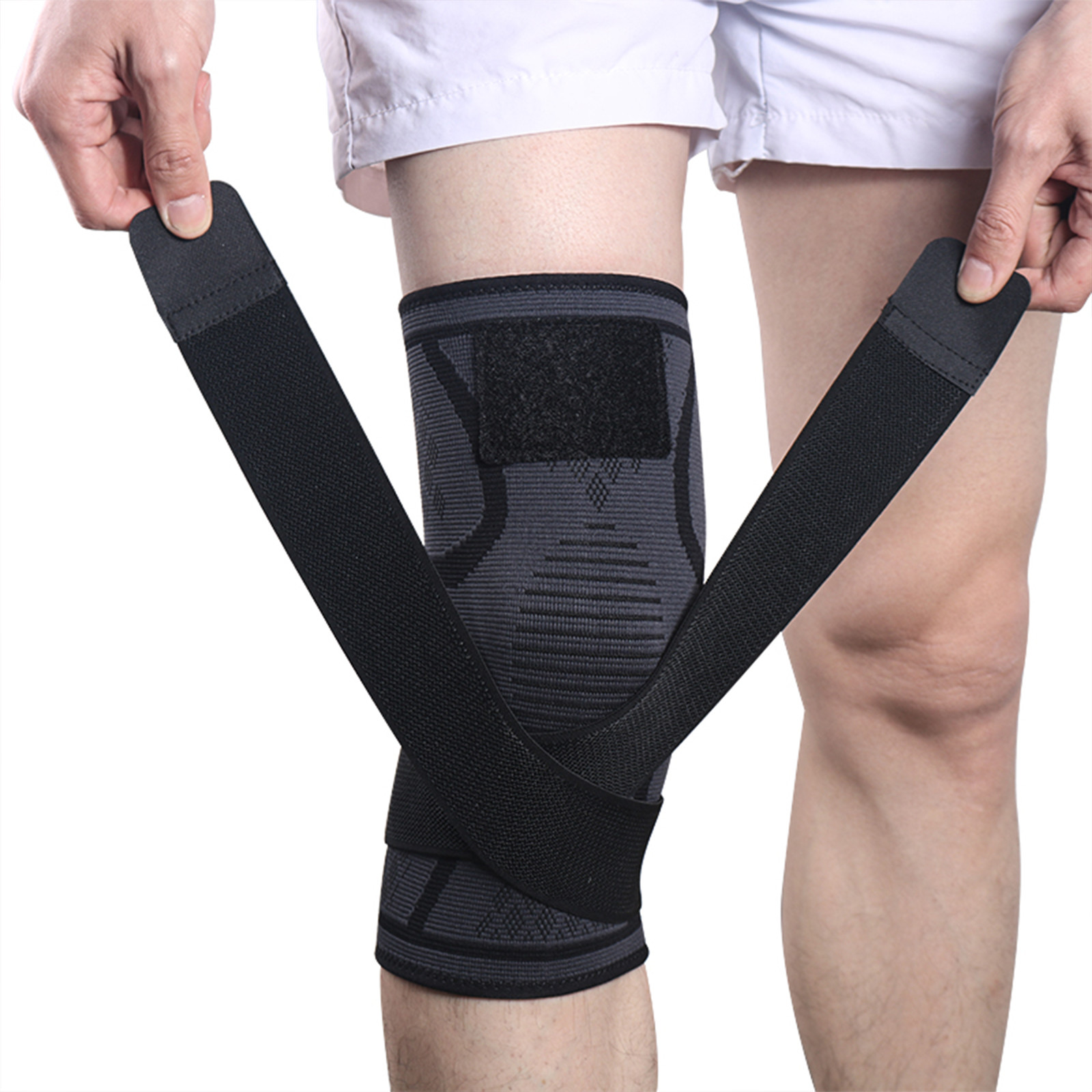 2 Knee Brace Sleeve Compression Support Sport Gym Joint Pain Arthritis Relief