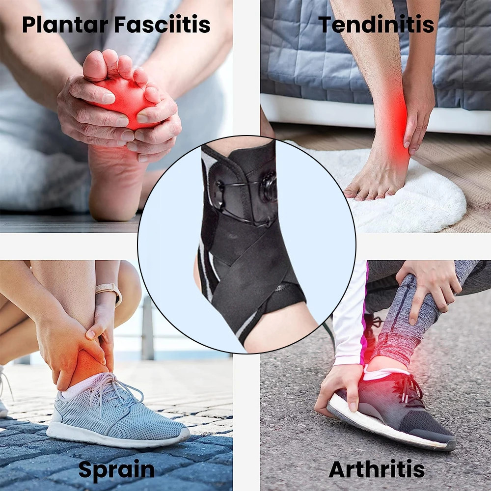 1PCS Adjustable Ankle Support Protector Ankle Braces Bandage Straps Sport Safety
