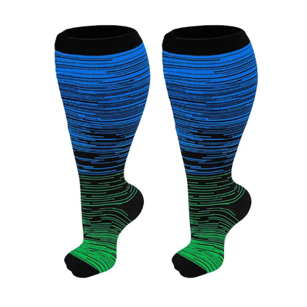 3 Pairs Plus Size Compression Socks 20-30mmhg Men & Women Wide Calf Sock 2XL-4XL