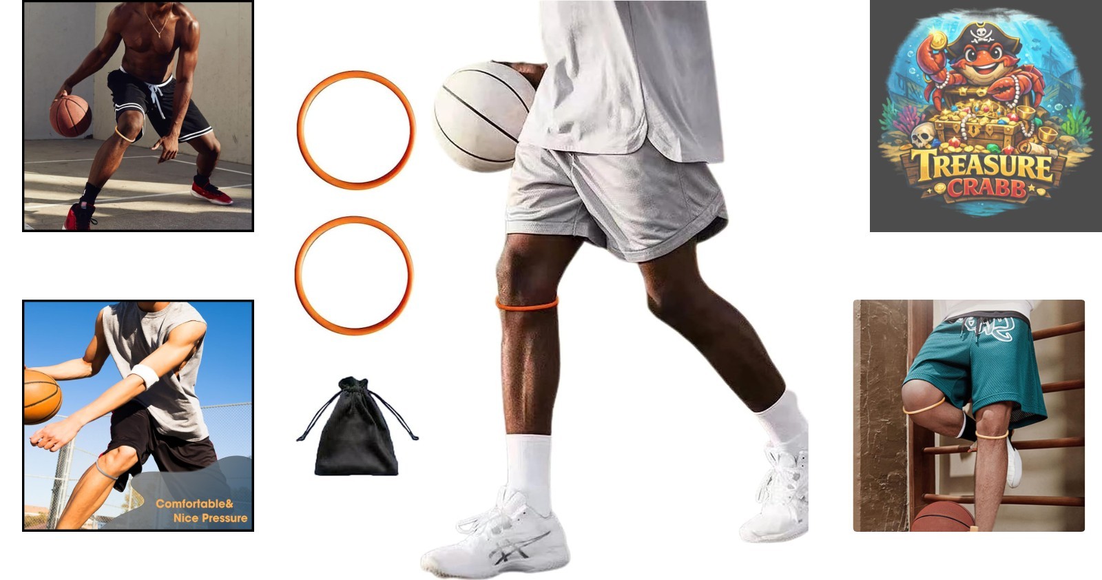Adjustable Patellar Tendon Support Strap – Silicone Knee Brace, Non-Slip Design