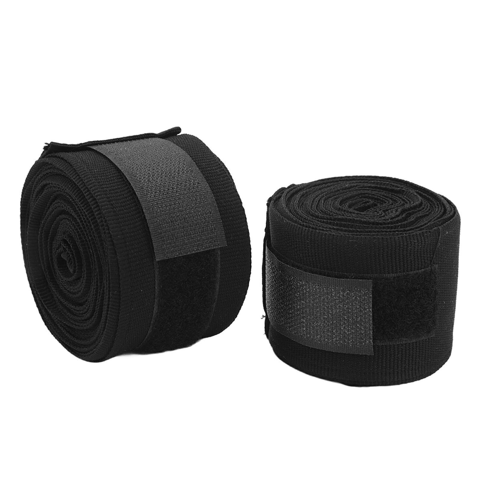 2pcs Boxing Handwraps Cotton 5m Quick Drying Semi Elastic Hook Loop Design Sport
