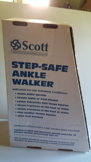 Scott: Step Safe Ankle Walker, For Severe Ankle And Foot Strains & Sprains