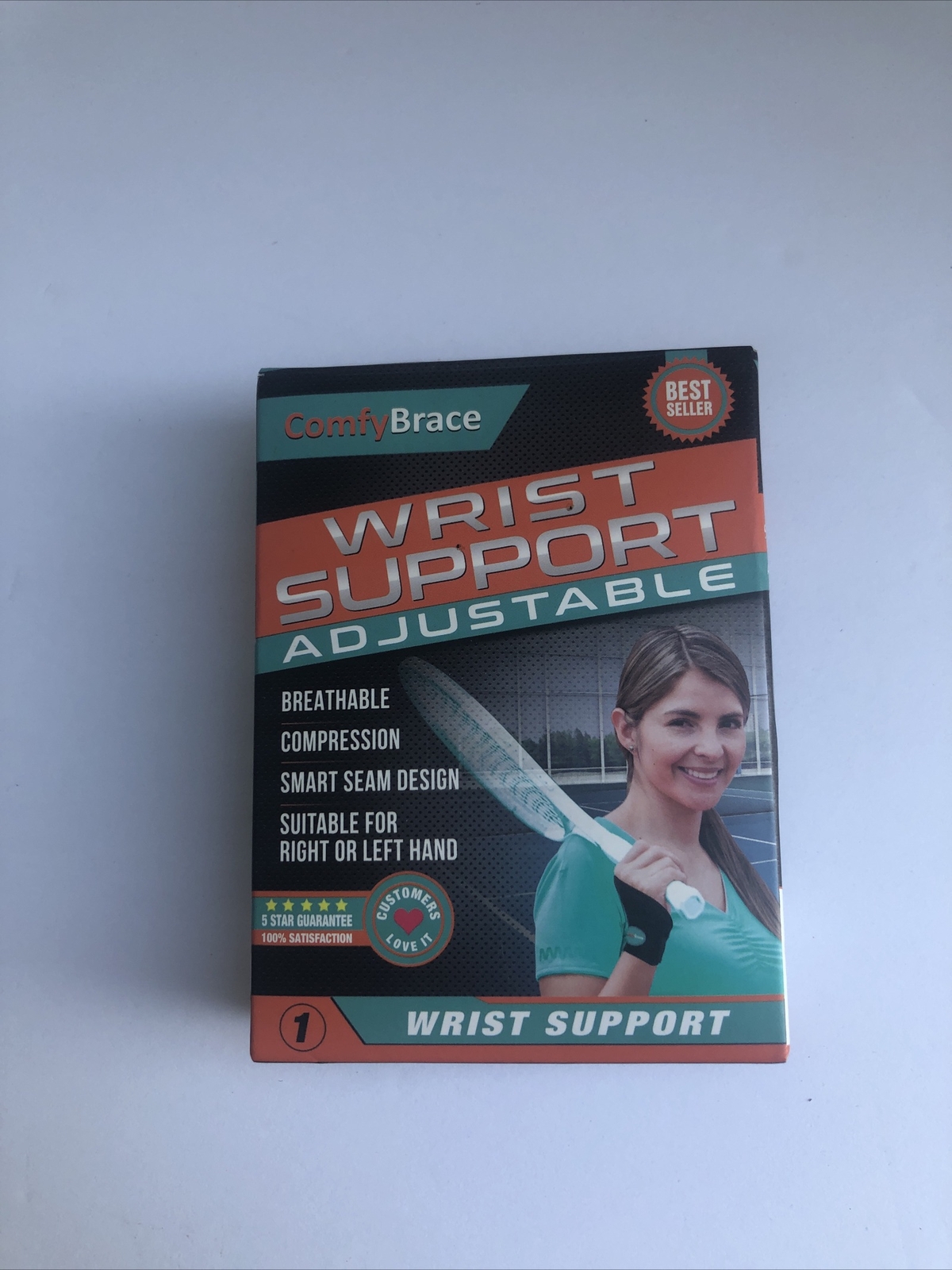 Comfy Brace-Premium Lined Adjustable Wrist Support/Compression New Box Opened