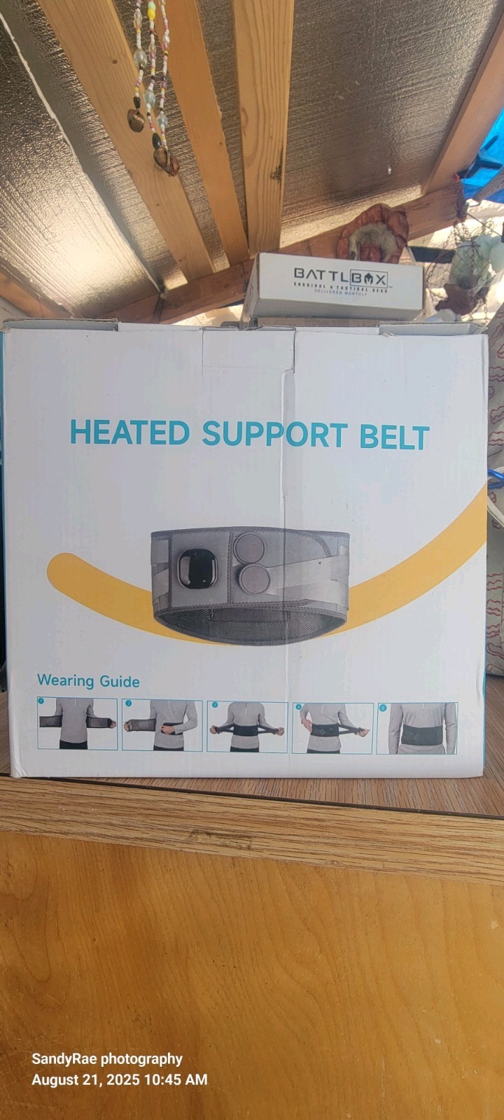 All joy Heated support belt grey color 10w 3 heating levels 3000mAh battery