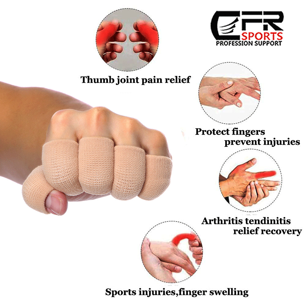 10pcs Finger SplintTrigger Finger Brace Sleeves Pain Relief Sport Injury Support