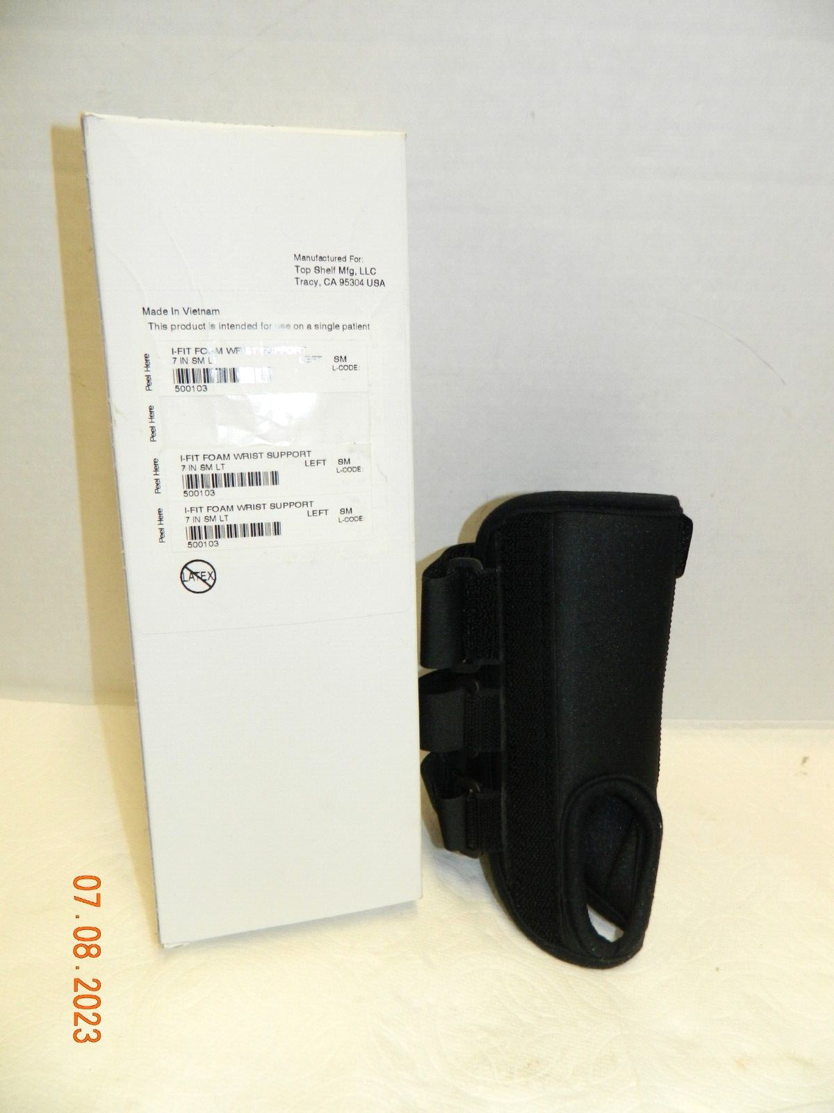 TOP SHELF I-FIT FOAM SMALL LEFT HANDED 500108 WRIST SUPPORT NIB