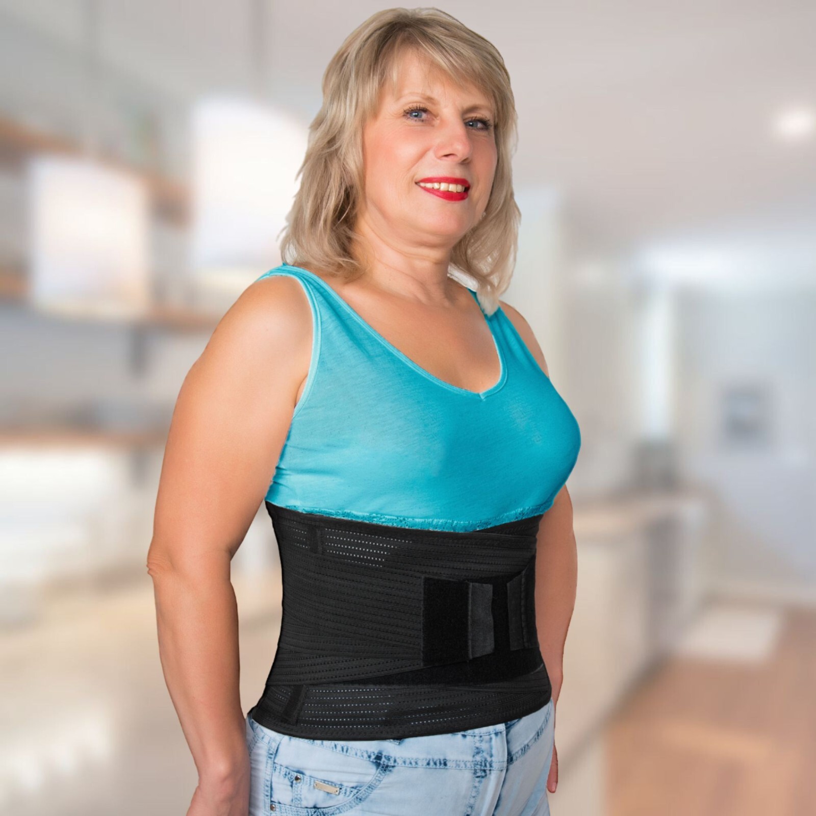 AVESTON Back Brace Lower Back Pain Relief Belt Lumbar Pad Support Lightweight