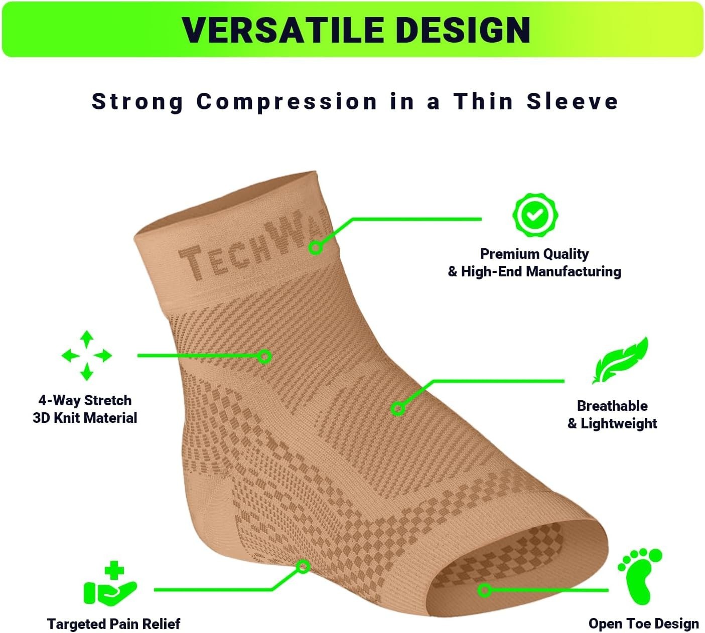 Unisex Compression Ankle Sleeve – Relieve Achilles Tendonitis & Joint Pain, L/XL