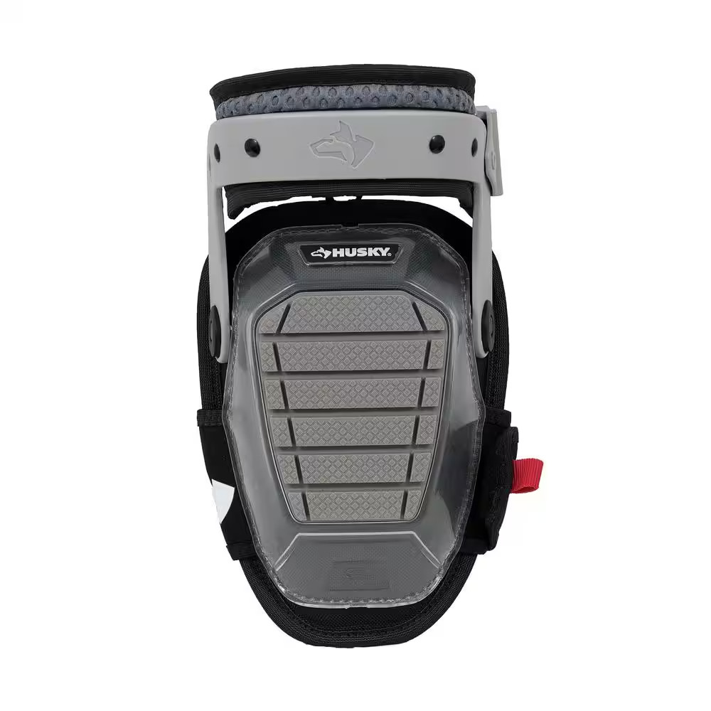 Gray Gel Soft Cap Articulating Hinge Knee Pad with Adjustable Straps