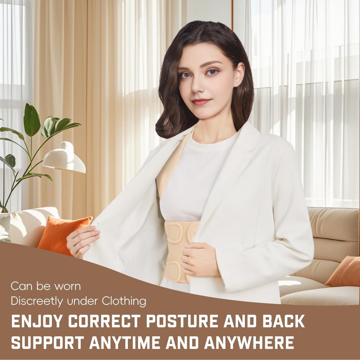 BLACKYEW Back Brace Posture Corrector Adjustable Shoulder Straightener Full